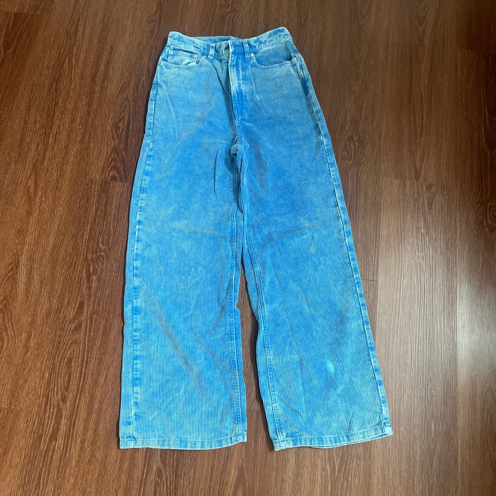 BDG Blue Wide-Leg Corduroy Jeans